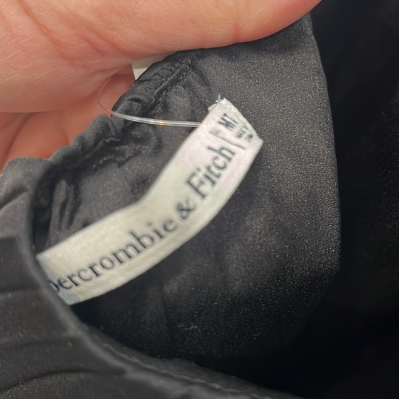 Abercrombie & Fitch Black Trapeze Pleated MinibDress Sz-M T - Picture 13 of 16